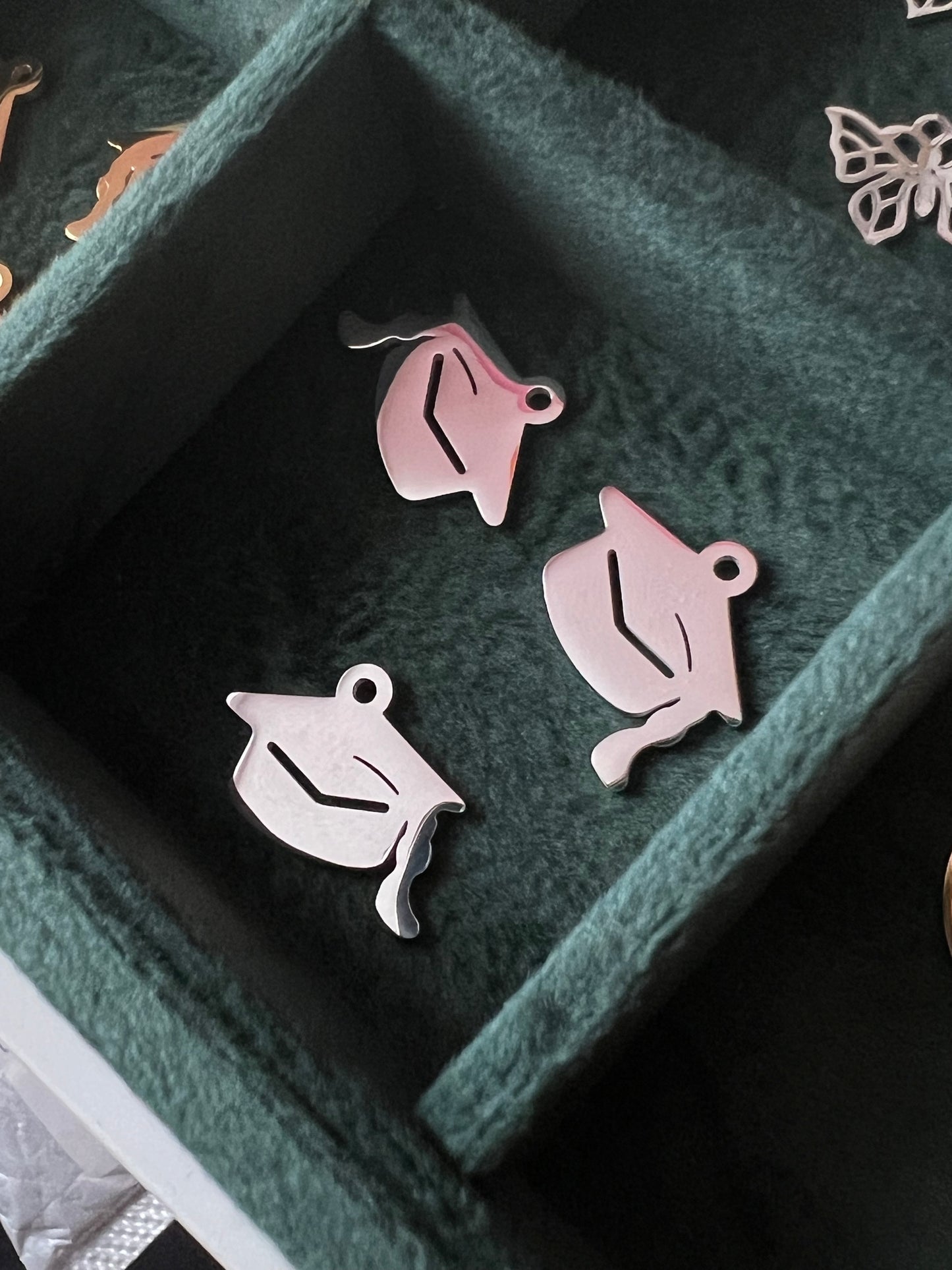 Silver Graduation Charm