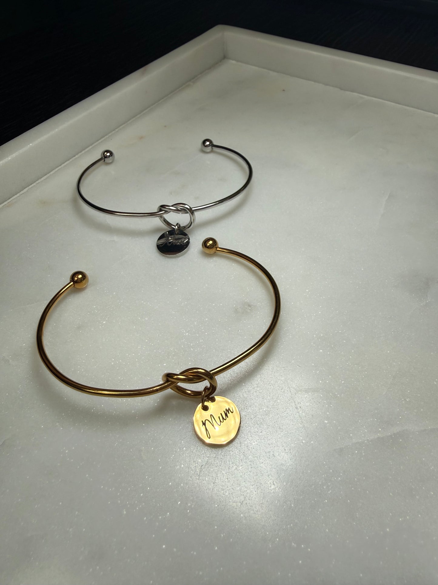 Engraved Torque Bangle with 12mm disc